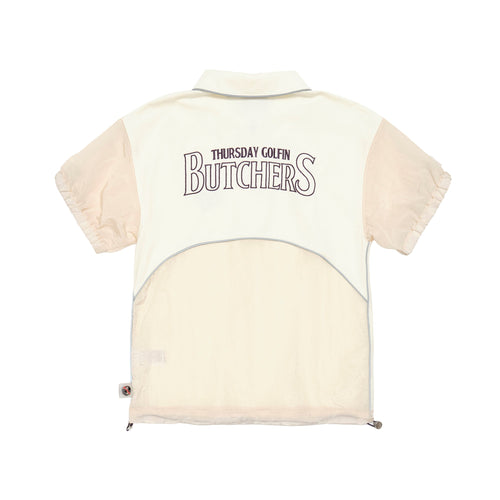 〈WOMEN〉Sheer Sleeve H/Z POLO
