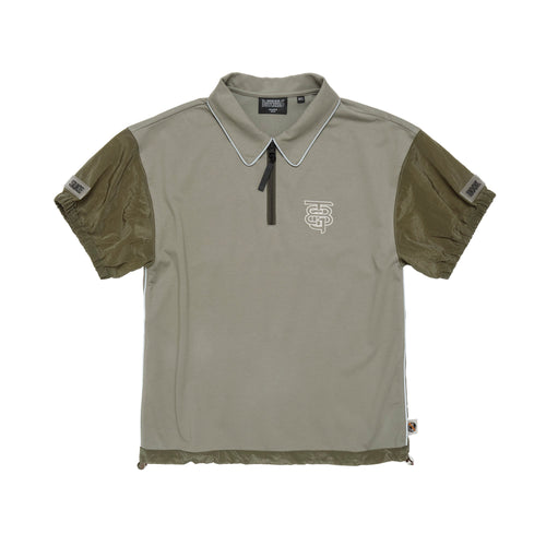 〈WOMEN〉Sheer Sleeve H/Z POLO