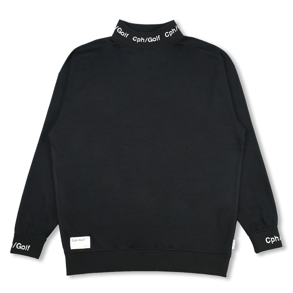 #JACQUARD MOCK NECK LS TEE