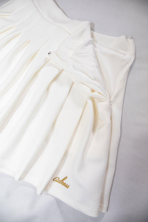 PLEATS SKIRT WHITE