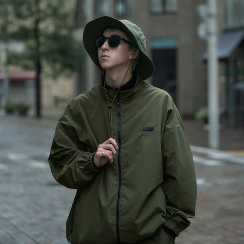 Local GOLF | Nylon ZIP JKT | Water-repellent | Green