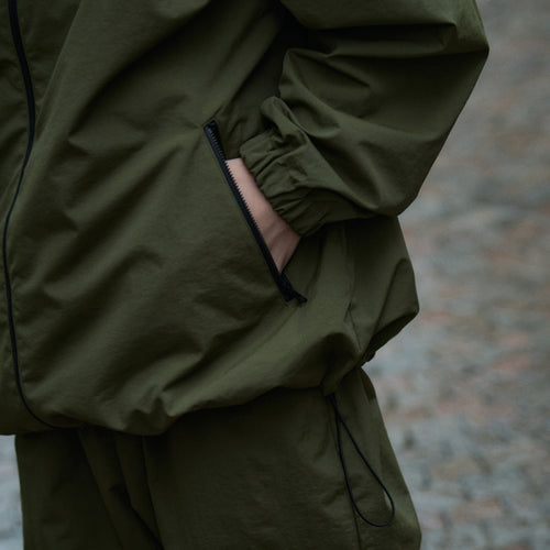 Local GOLF | Nylon ZIP JKT | Water-repellent | Green