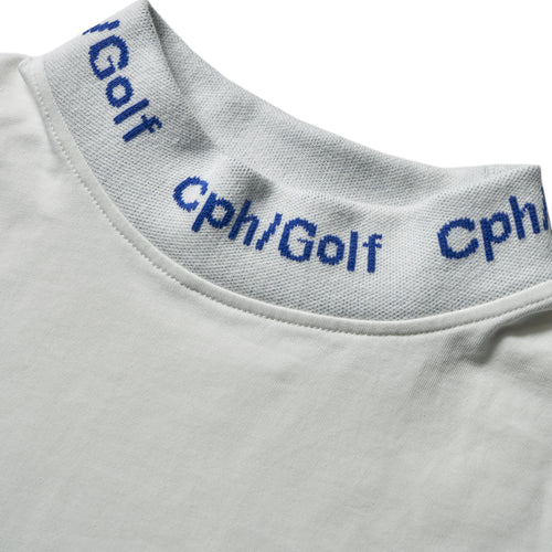 #JACQUARD MOCK L/S TEE WHITE
