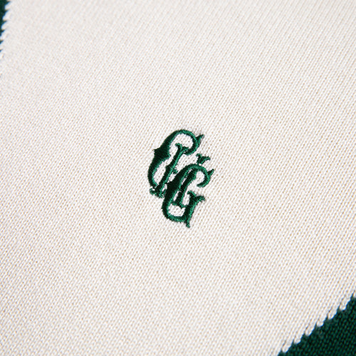 #CLUB JACQUARD MOCK KNIT BLACK