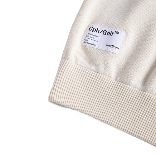 #CLUB JACQUARD LS POLO WHITE