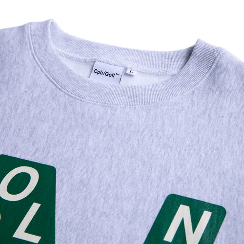 #INITIAL “N” CREW SWEAT GRAY