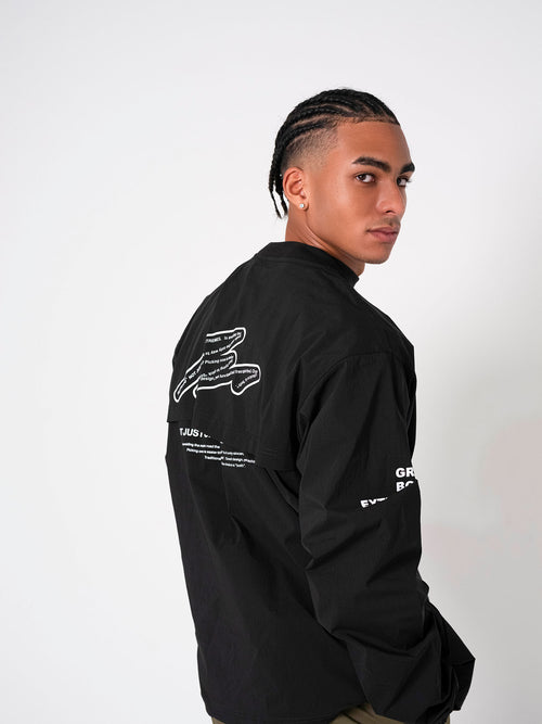 Tech Woven Fill-in Logo Golf Piste Black