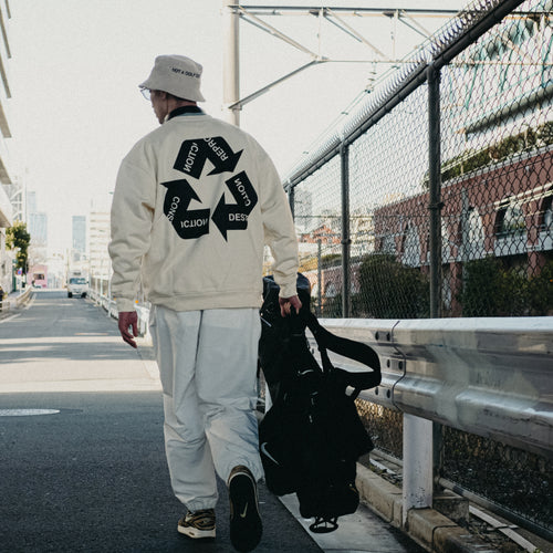 #SWING-CYCLE LOGO CREW SWEAT WHITE