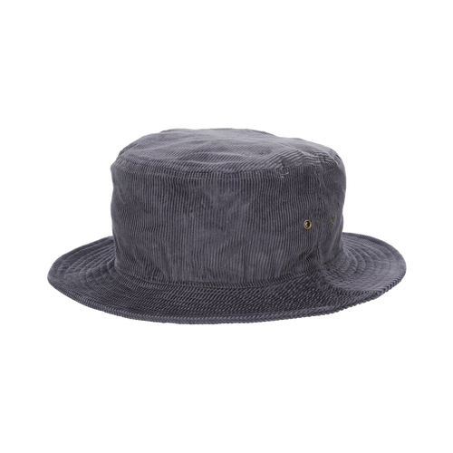 BASIC LOGO WAPPEN CORDUROY BUCKET HAT  DARK GREY