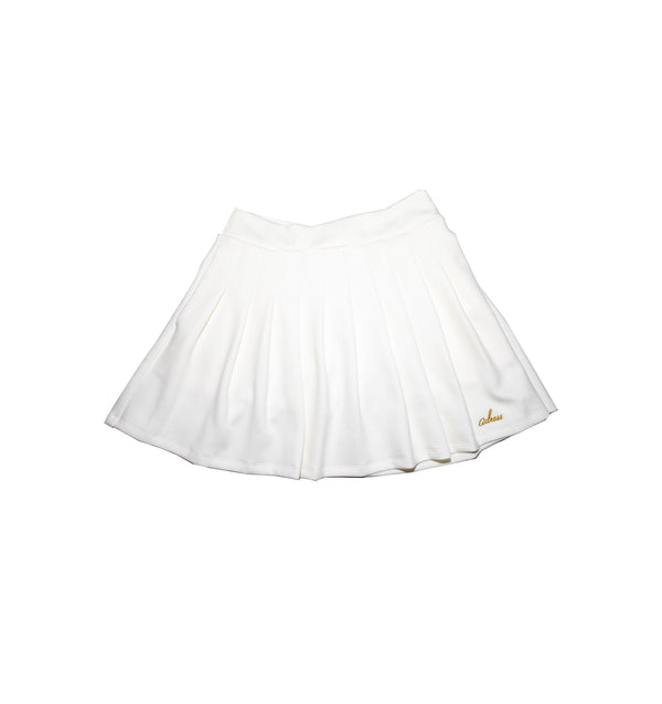 PLEATS SKIRT WHITE